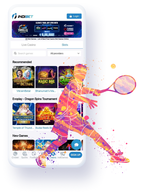 Decoding-Tennis-Betting-Odds an image of tennis player on indibet app Indibet Betting and Casino