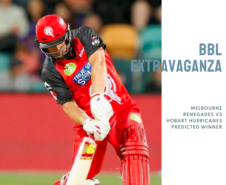 BBL Extravaganza: Melbourne Renegades vs Hobart Hurricanes Predicted Winner BBL Extravaganza: Melbourne Renegades vs Hobart Hurricanes Predicted Winner Indibet Betting and Casino