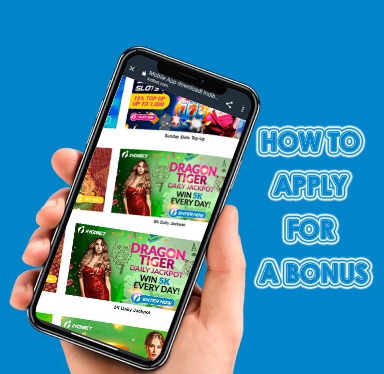apply-bonus an image of how to apply for a bonus Indibet Betting and Casino